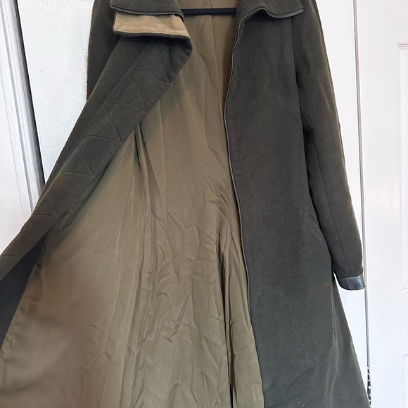 Vintage Olive Green DIANE vonFURSTENBERG Alpaca & Wool Pea Coat - Picture 11 of 11